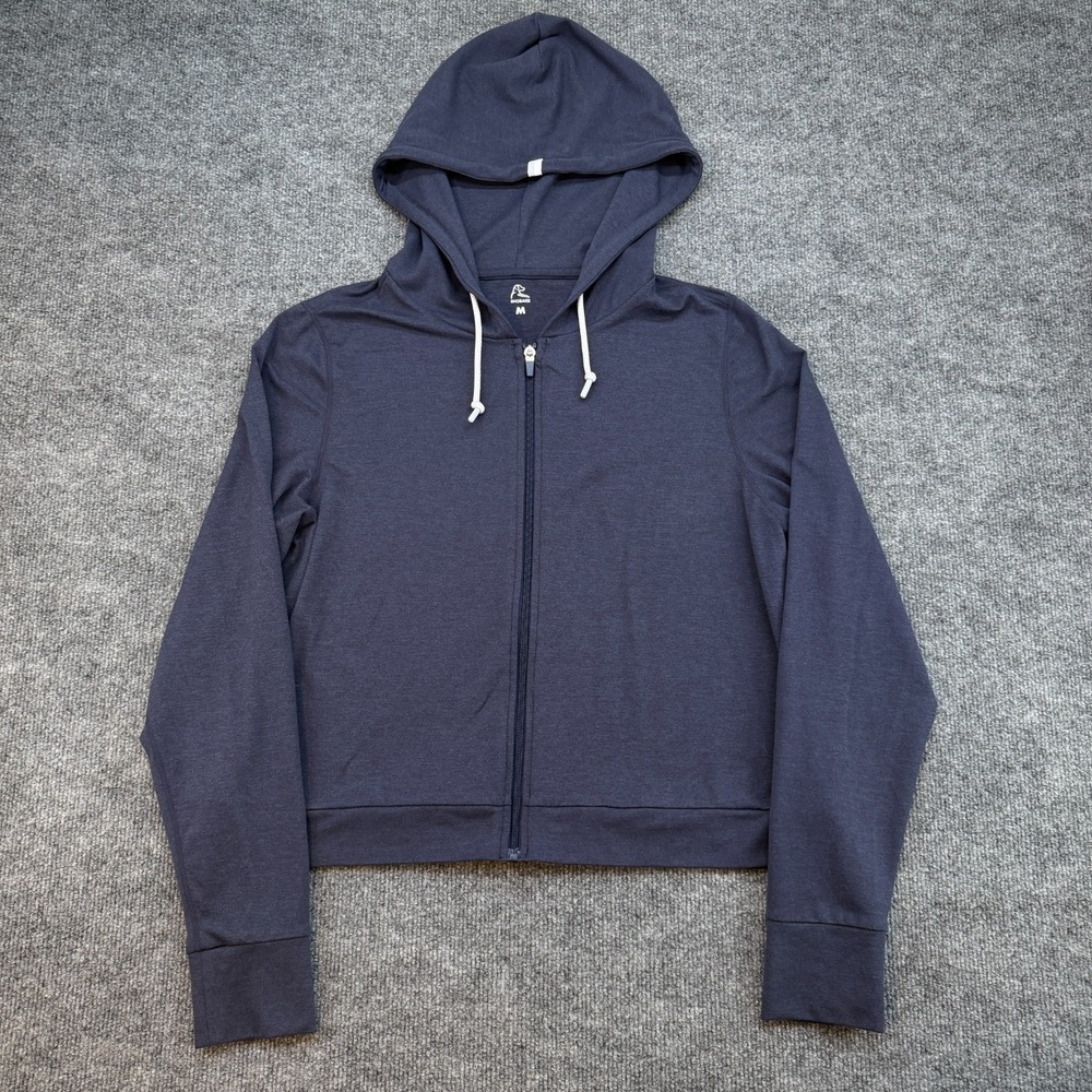 Rhoback Tempo Performance Full-Zip Hoodie Women's Medium Heather Blue